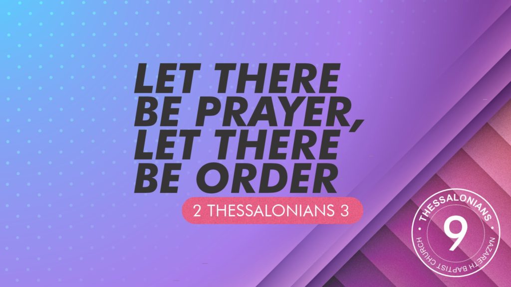 Let there be Prayer, let there be Order
